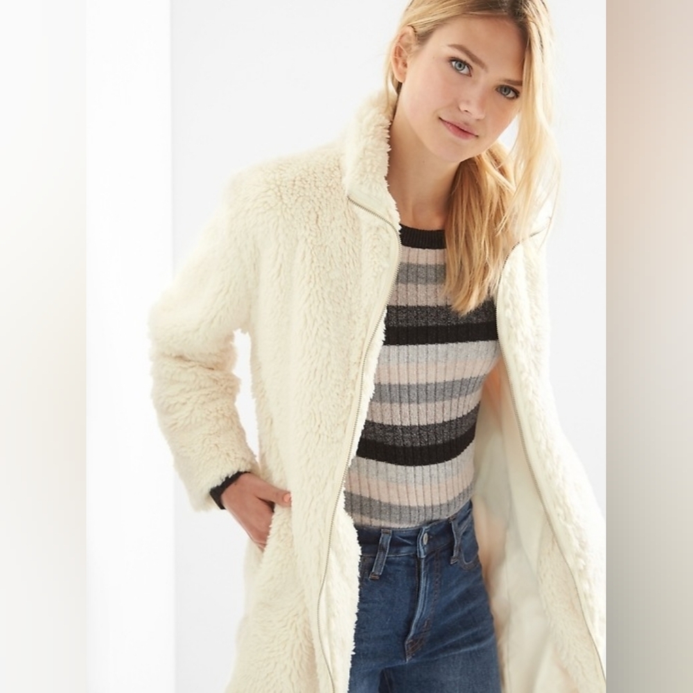GAP SHERPA Teddy jacket coat size Small